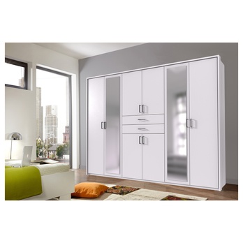 Šatníková skriňa MAEVE biela, šírka 270 cm 1