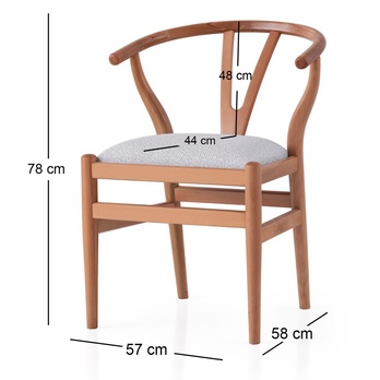 Jedálenská stolička MAGMA krémová/dub 2