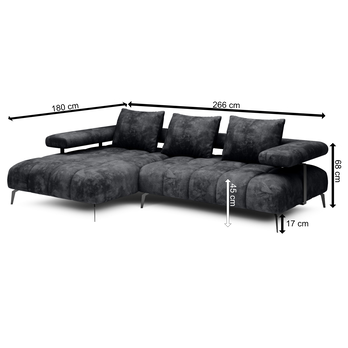 Sedacia súprava MAGNETIC F MINI ľavá, čierna 6