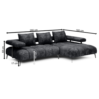 Sedacia súprava MAGNETIC F MINI pravá, čierna 6