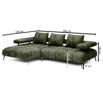 Sedacia súprava MAGNETIC MINI ľavá, olivová 6