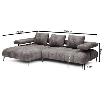 Sedacia súprava MAGNETIC MINI ľavá, hnedá 6