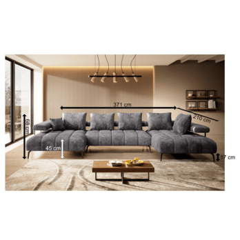 Sedacia súprava MAGNETIC XL pravá, grafitová 2