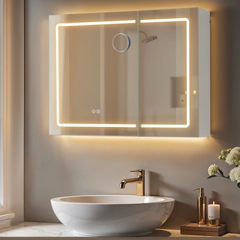 Zrkadlová skrinka MAGNIF biela 1