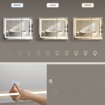 Zrkadlová skrinka MAGNIF biela 2