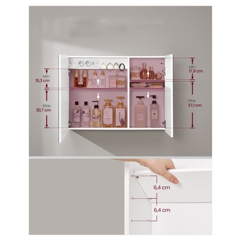 Zrkadlová skrinka MAGNIF biela 4