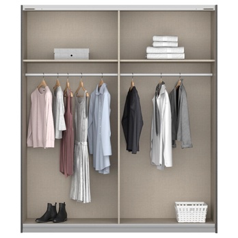 Šatníková skriňa MAHUNY II alpská biela, šírka 181 cm 2