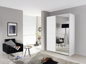 Šatníková skriňa MAHUNY II alpská biela, šírka 181 cm 1