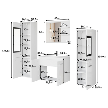 Kúpeľňová zostava MAILO I dub sanremo 2