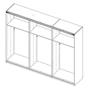 Šatníková skriňa MAINLEUS sivá 2