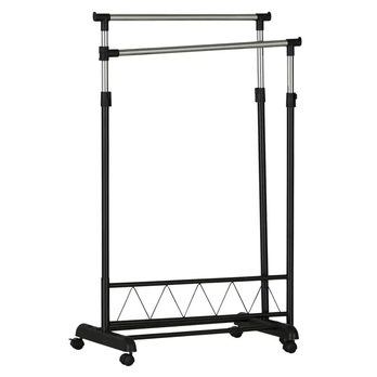 Stojan na šaty MAJA čierna/chróm 2