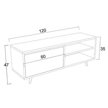 TV stolík MAKU travertín 4