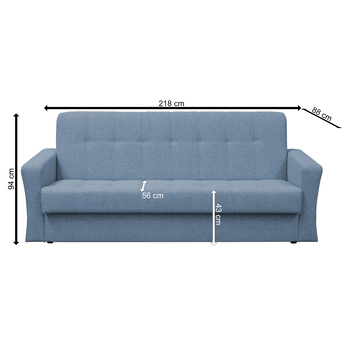 Pohovka MALAKI modrá 5