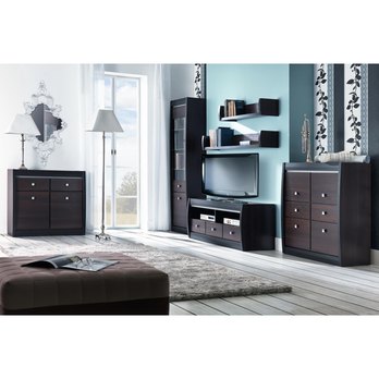 TV stolík MALLORCA FR2 orech tmavý/dub milano 2