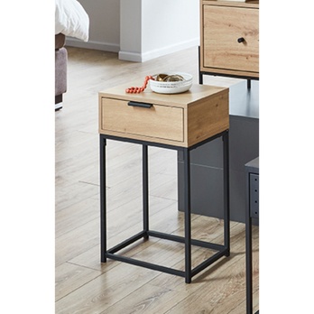 Konzolový stolík MALMÖ 3 čierna/dub 1