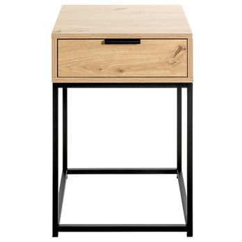 Konzolový stolík MALMÖ 3 čierna/dub 2