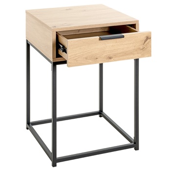 Konzolový stolík MALMÖ 3 čierna/dub 5