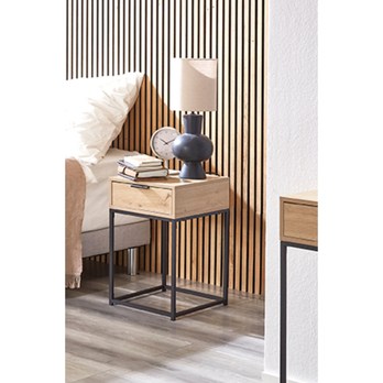 Konzolový stolík MALMÖ 3 čierna/dub 7