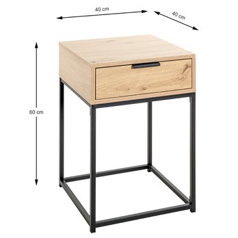 Konzolový stolík MALMÖ 3 čierna/dub 8