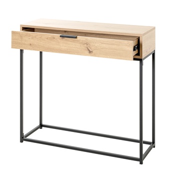 Konzolový stolík MALMO dub svetlý/čierna 1