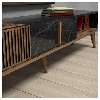 TV komoda  MALOMA 2 orech/čierna 3