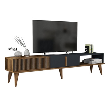 TV komoda  MALOMA 2 orech/antracitová 2