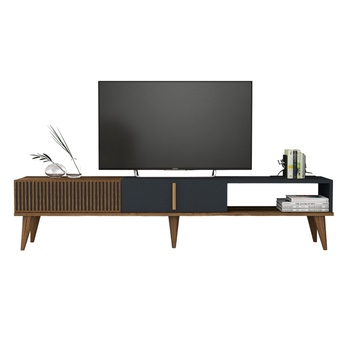 TV komoda  MALOMA 2 orech/antracitová 4