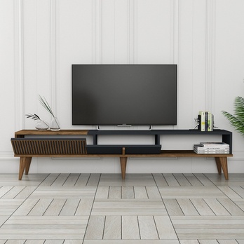 TV komoda  MALOMA 2 orech/antracitová 6