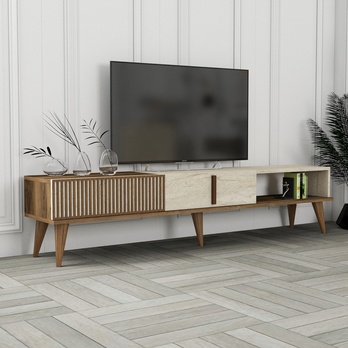 TV komoda  MALOMA 2 orech/béžová 1