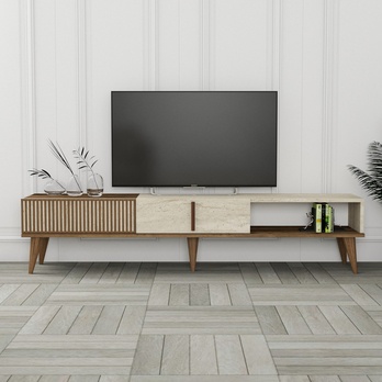 TV komoda  MALOMA 2 orech/béžová 2