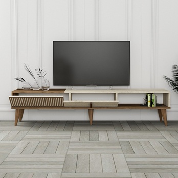 TV komoda  MALOMA 2 orech/béžová 3