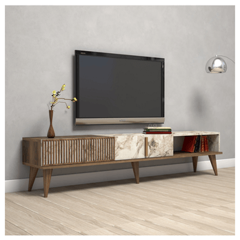 TV komoda  MALOMA 2 orech/biela 1