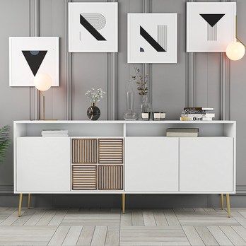 Komoda MALOMA 4 biela/zlatá 1