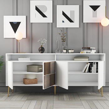 Komoda MALOMA 4 biela/zlatá 2