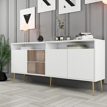 Komoda MALOMA 4 biela/zlatá 3