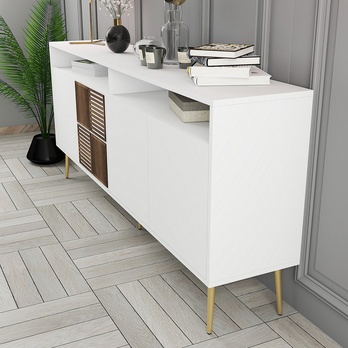 Komoda MALOMA 4 biela/zlatá 4