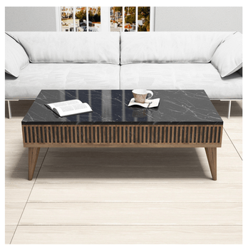 Konferenčný stolík MALOMA orech/čierna 2