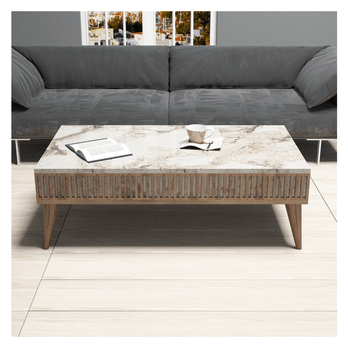 Konferenčný stolík MALOMA orech/biela 2