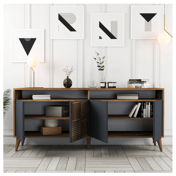 Komoda MALOMA orech/antracitová 2