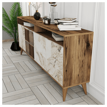 Komoda MALOMA orech/biely mramor 4