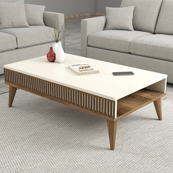 Konferenčný stolík MALOMA orech/krémová 1