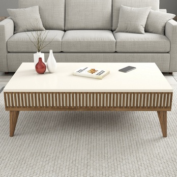 Konferenčný stolík MALOMA orech/krémová 2