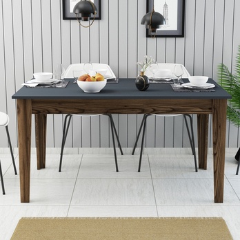 Jedálenský stôl MALOMA orech/antracitová 3