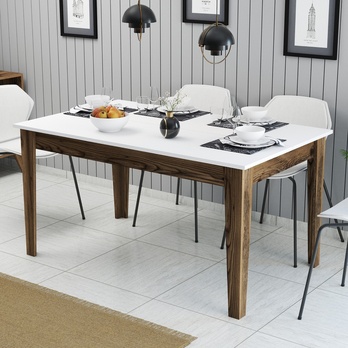 Jedálenský stôl MALOMA orech/biela 1