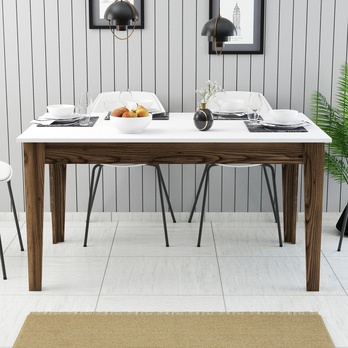 Jedálenský stôl MALOMA orech/biela 3