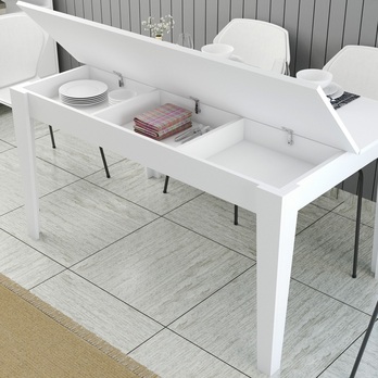 Jedálenský stôl MALOMA biela 4