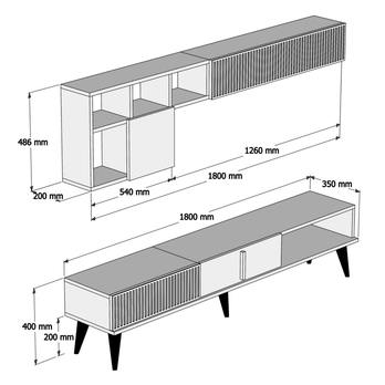 Obývacia stena MALOMA orech 6