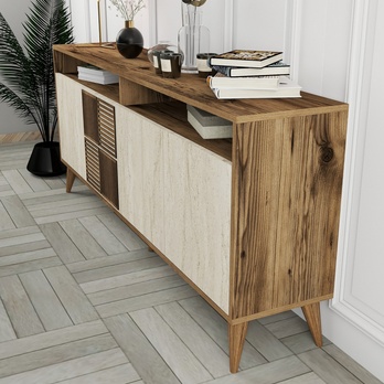 Komoda MALOMA orech/béžová 4