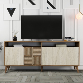 Komoda MALOMA orech/béžová 5