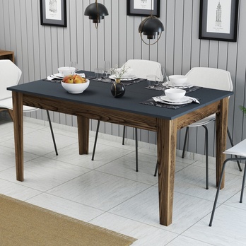 Jedálenský stôl MALOMA orech/antracitová 1